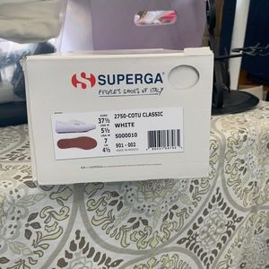 BNWT White Superga 2750 Cotu Classic Sneakers Tennis Shoes Sz 7